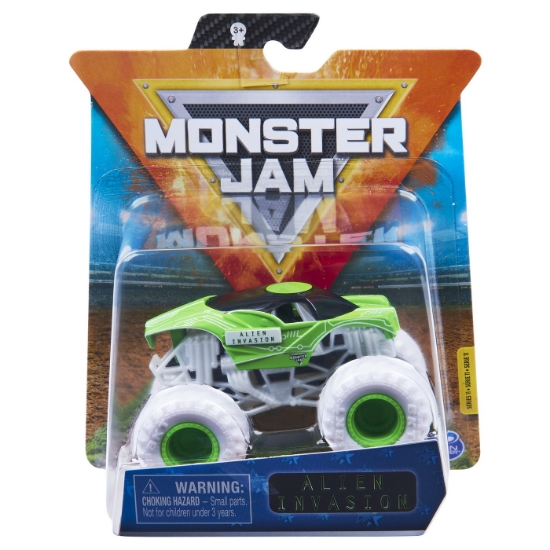 Imagine MONSTER JAM MASINUTA METALICA ALIEN INVASION SCARA 1 LA 64