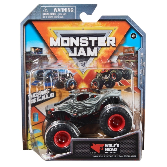 Imagine MONSTER JAM MASINUTA METALICA WOLF'S HEAD SCARA 1 LA 64