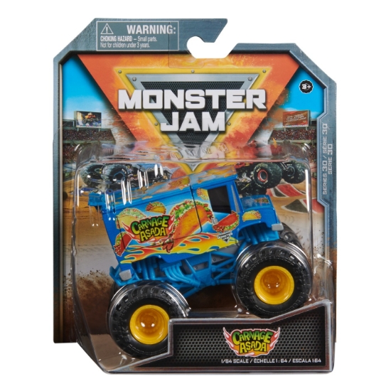 Imagine MONSTER JAM MASINUTA METALICA CARNAGE ASADA SCARA 1 LA 64