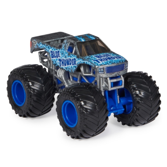 Imagine MONSTER JAM MASINUTA METALICA BLUE THUNDER SCARA 1 LA 64