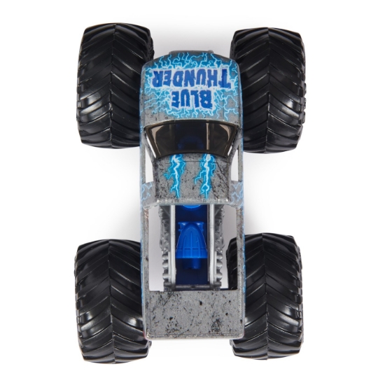 Imagine MONSTER JAM MASINUTA METALICA BLUE THUNDER SCARA 1 LA 64
