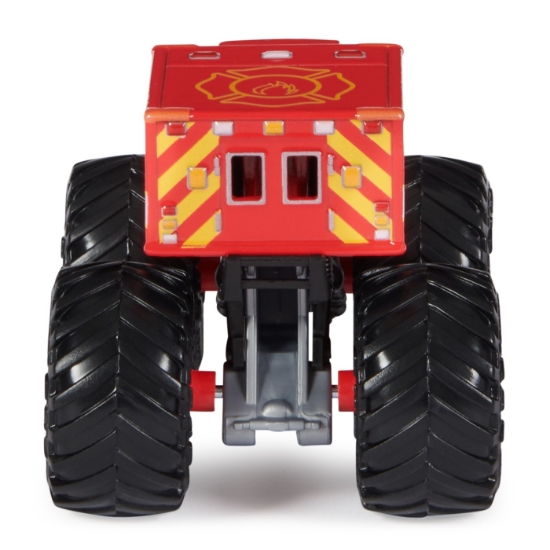 Imagine MONSTER JAM MASINUTA METALICA FIRE RESCUE SCARA 1 LA 64