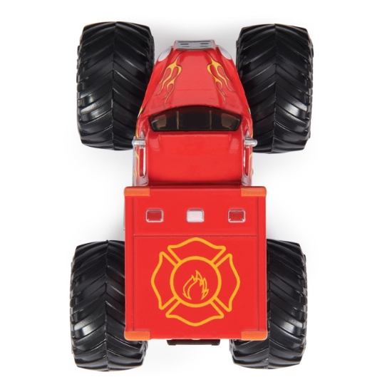 Imagine MONSTER JAM MASINUTA METALICA FIRE RESCUE SCARA 1 LA 64