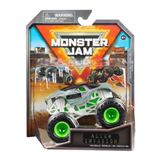 Imagine MONSTER JAM MASINUTA METALICA ALIEN INVASION SCARA 1 LA 64