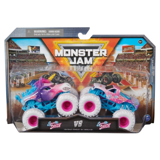 Imagine MONSTER JAM SET 2 MASINUTE METALICE SPARKLE SMASH SCARA 1:64
