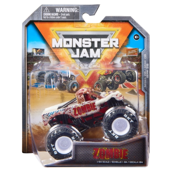 Imagine MONSTER JAM MASINUTA METALICA ZOMBIE SERIA 28 SCARA 1 LA 64