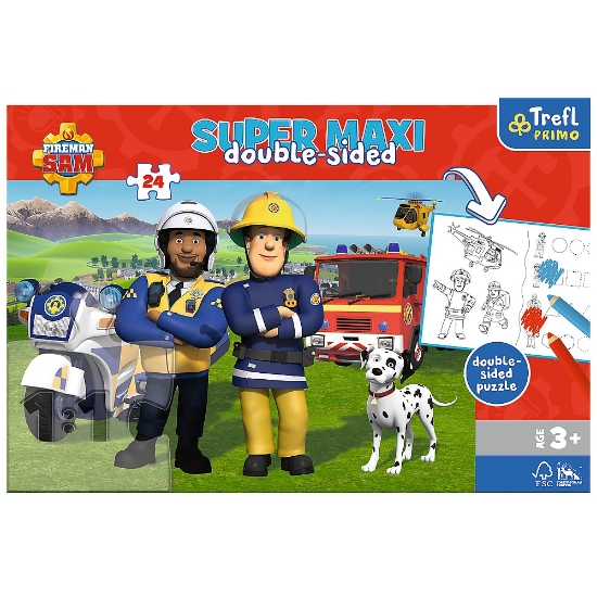 Imagine PUZZLE TREFL PRIMO 24 SUPER MAXI POMPIERUL SAM ECHIPA POMPIERILOR