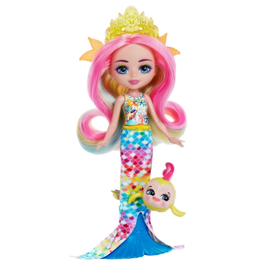Imagine ENCHANTIMALS ROYAL PAPUSI SI ANIMALUTE RADIA RAINBOW FISH SI FLO
