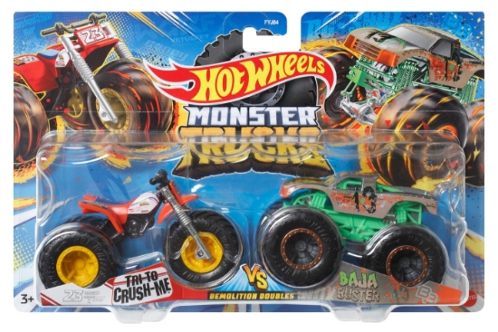 Imagine MONSTER TRUCK SET 2 MASINI SCARA 1 LA 64 TRI TO CRUSH ME SI BAJA BUSTER