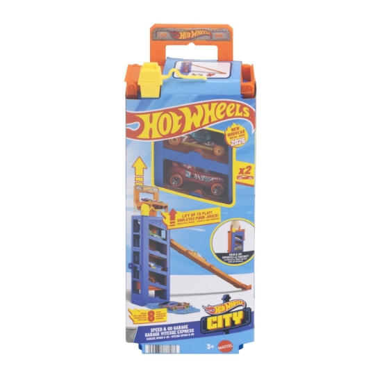 Imagine HOT WHEELS CITY SET DE JOACA GARAJ CU 2 MASINUTE INCLUSE