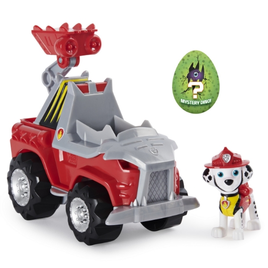 Imagine PATRULA CATELUSILOR SET VEHICUL CU CATELUS MARSHALL SI FIGURINA DINO SURPRIZA