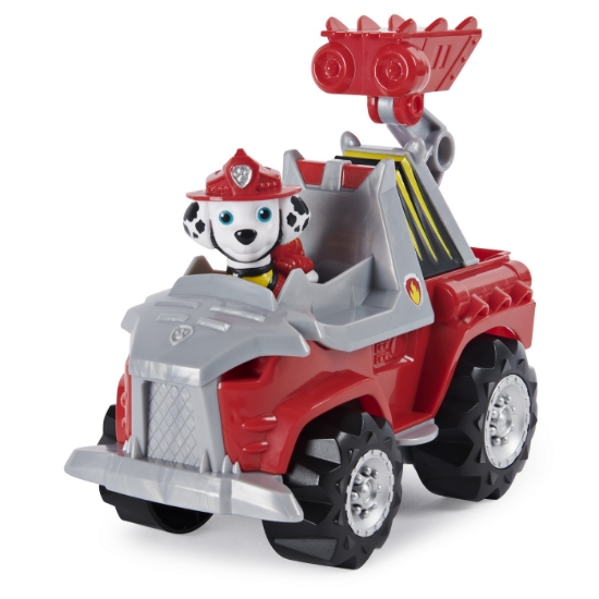 Imagine PATRULA CATELUSILOR SET VEHICUL CU CATELUS MARSHALL SI FIGURINA DINO SURPRIZA