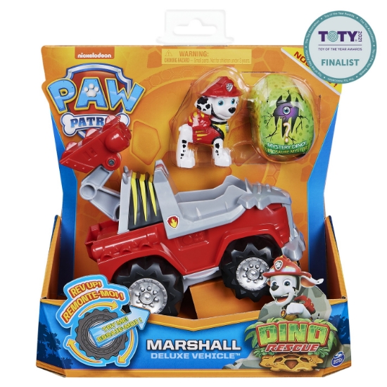 Imagine PATRULA CATELUSILOR SET VEHICUL CU CATELUS MARSHALL SI FIGURINA DINO SURPRIZA