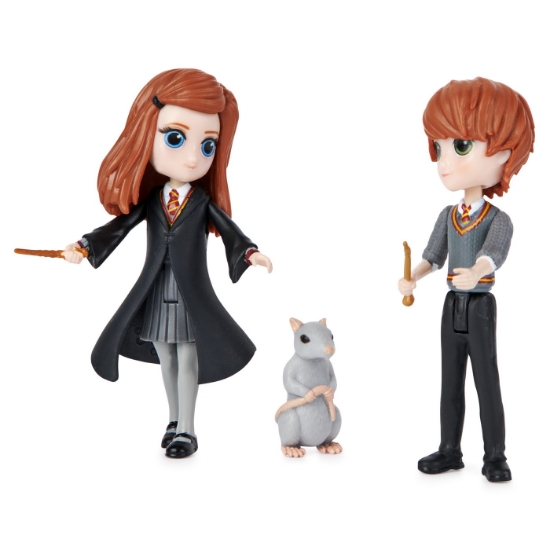 Imagine HARRY POTTER WIZARDING WORLD MAGICAL MINIS SET 2 FIGURINE RON SI GINNY WEASLEY