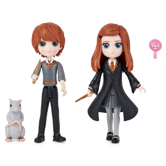 Imagine HARRY POTTER WIZARDING WORLD MAGICAL MINIS SET 2 FIGURINE RON SI GINNY WEASLEY