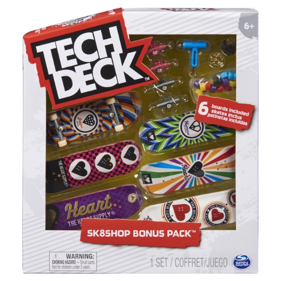 Imagine TECH DECK PACHET 6 PIESE CU ACCESORII FINGERBOARD HEART