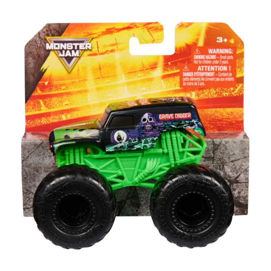 Imagine MONSTER JAM VALUE MASINUTA METALICA GRAVE DIGGER SCARA 1 LA 43