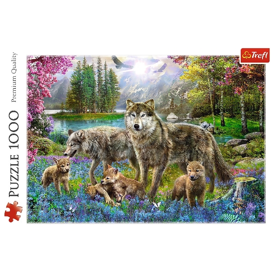 Imagine Puzzle Trefl 1000 – Familie de lupi