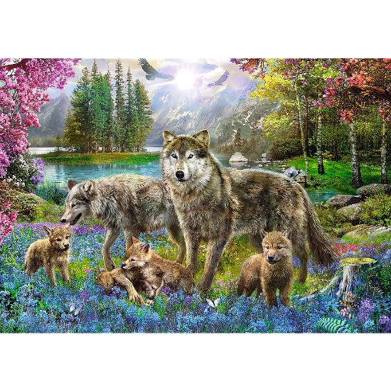 Imagine Puzzle Trefl 1000 – Familie de lupi