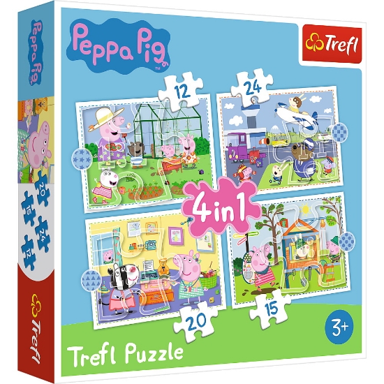 Imagine PUZZLE TREFL 4IN1 PEPPA PIG