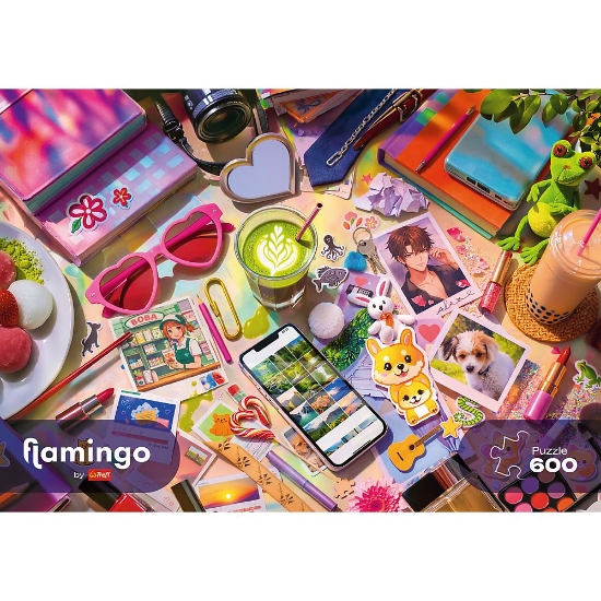 Imagine PUZZLE TREFL 600 FLAMINGO MICA MEA LUME