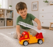Imagine AUTOSPECIALA POMPIERI CU SCARA PORTOCALIU ROSU 46CM