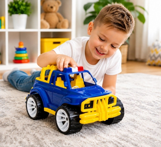 Imagine MASINA JEEP OFF ROADER ALBASTRU INCHIS 39CM