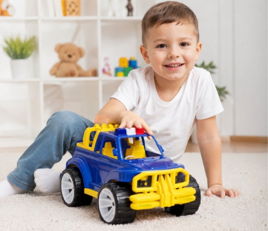 Imagine MASINA JEEP OFF ROADER ALBASTRU INCHIS 39CM