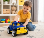 Imagine MASINA JEEP OFF ROADER ALBASTRU INCHIS 39CM