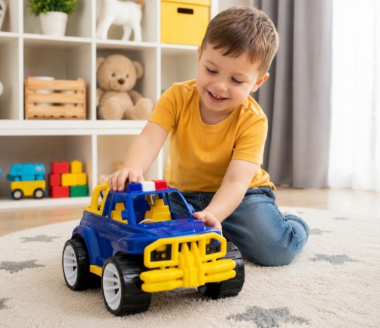 Imagine MASINA JEEP OFF ROADER ALBASTRU INCHIS 39CM
