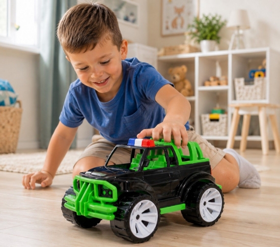Imagine MASINA JEEP OFF ROADER NEGRU VERDE 39CM