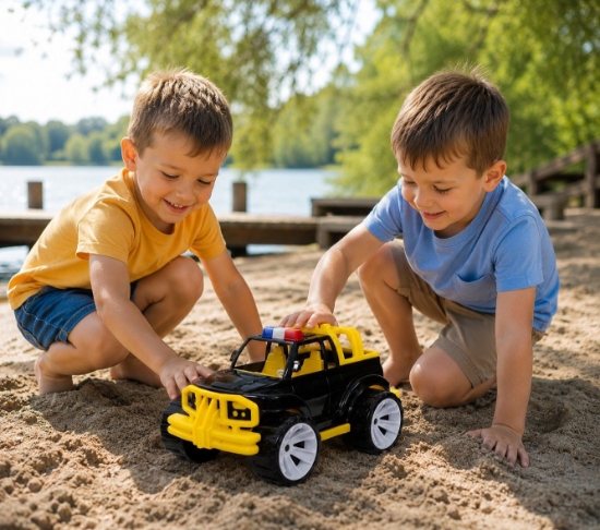Imagine MASINA JEEP OFF ROADER NEGRU GALBEN 39CM