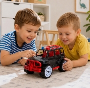 Imagine MASINA JEEP OFF ROADER NEGRU ROSU 39CM