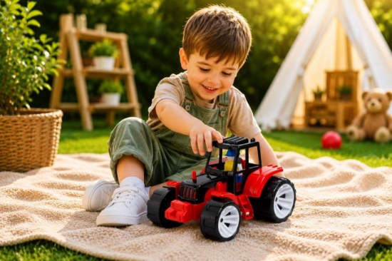 Imagine TRACTOR BAMS 0 NEGRU ROSU