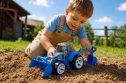Imagine TRACTOR BAMS 2 CU 2 CUPE ALBASTRU GRI