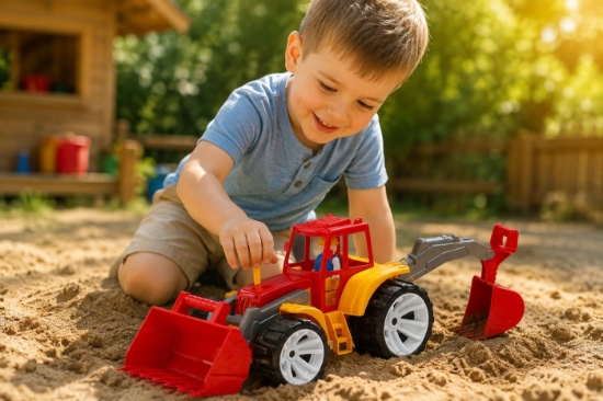 Imagine TRACTOR BAMS 2 CU 2 CUPE ROSU PORTOCALIU