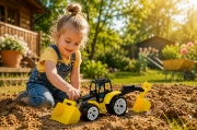 Imagine TRACTOR BAMS 2 CU 2 CUPE NEGRU GALBEN