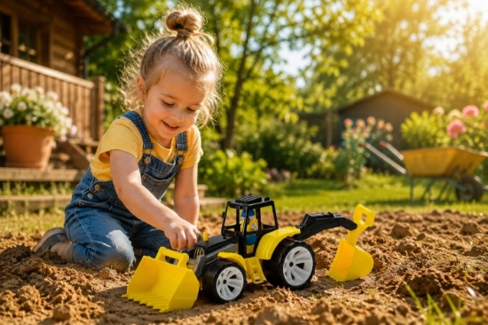 Imagine TRACTOR BAMS 2 CU 2 CUPE NEGRU GALBEN