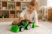 Imagine TRACTOR BAMS 2 CU 2 CUPE NEGRU VERDE