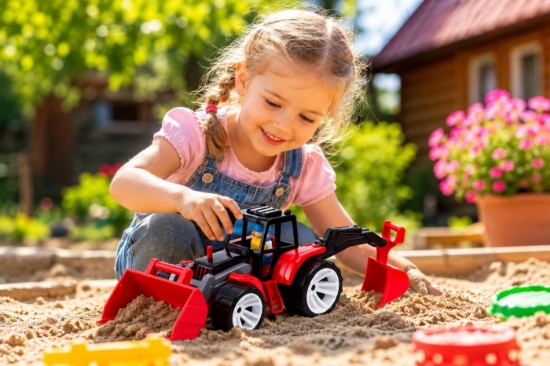 Imagine TRACTOR BAMS 2 CU 2 CUPE NEGRU ROSU