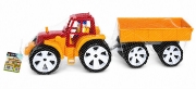 Imagine TRACTOR BAMS 3 CU REMORCA ROSU PORTOCALIU