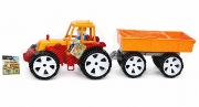 Imagine TRACTOR BAMS 3 CU REMORCA PORTOCALIU ROSU