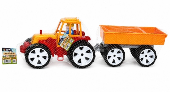 Imagine TRACTOR BAMS 3 CU REMORCA PORTOCALIU ROSU