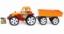 Imagine Tractor de jucărie Hashtag Toys Bams 3 cu remorcă, portocaliu–roșu