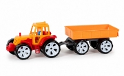 Imagine TRACTOR BAMS 3 CU REMORCA PORTOCALIU ROSU