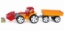 Imagine Tractor de jucărie Hashtag Toys Bams 4 cu remorcă, roșu–portocaliu