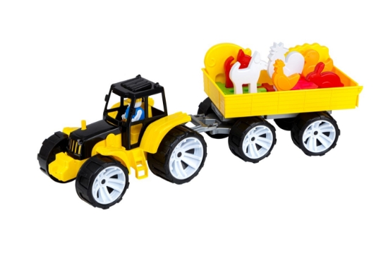 Imagine SET TRACTOR FERMA NEGRU GALBEN