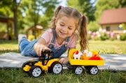Imagine SET TRACTOR FERMA NEGRU GALBEN