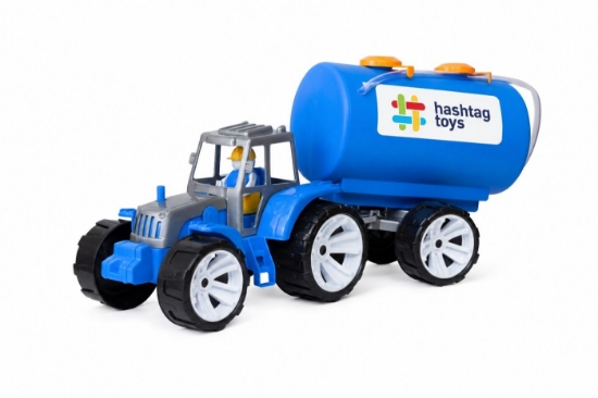 Imagine TRACTOR CU CISTERNA ALBASTRI GRI