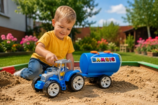 Imagine TRACTOR CU CISTERNA ALBASTRI GRI